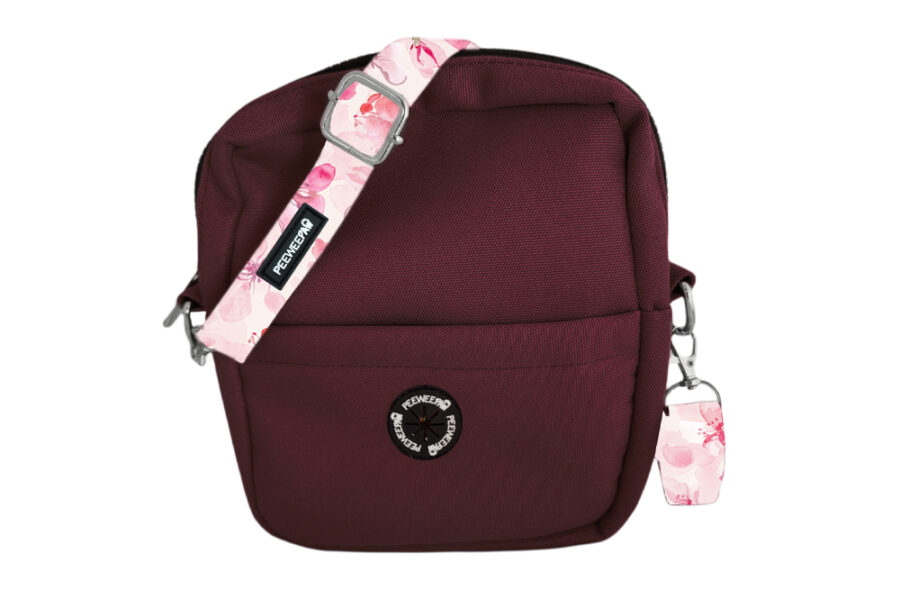 Sacoche à bandoulière interchangeable bordeaux