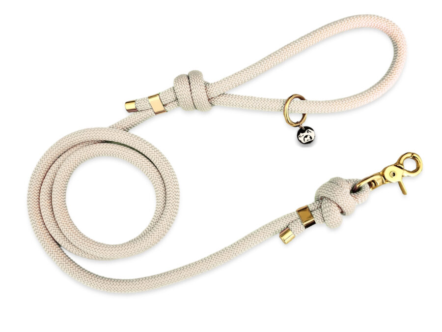 Laisse en corde beige