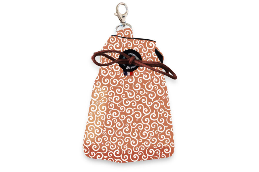 Pochette à friandises imperméable Karakusa orange
