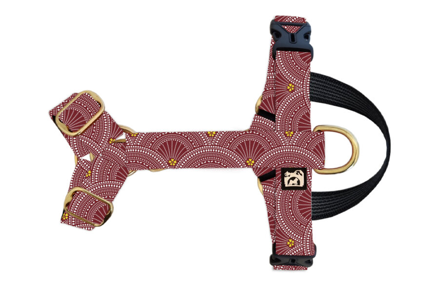 Harnais imperméable pour chien Seigaiha