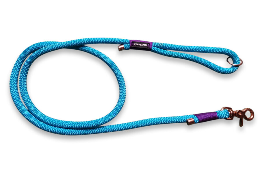 Laisse en corde bleue (1m40 - 1 EN STOCK !)