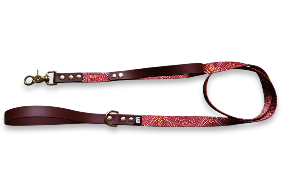 Laisse citadine Seigaiha (rouge)