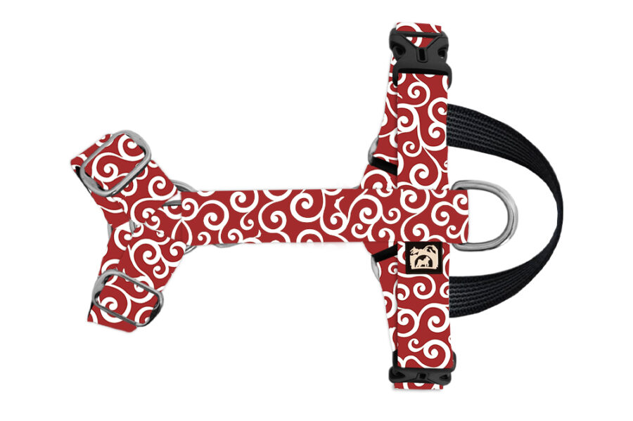 Harnais imperméable pour chien Karakusa rouge
