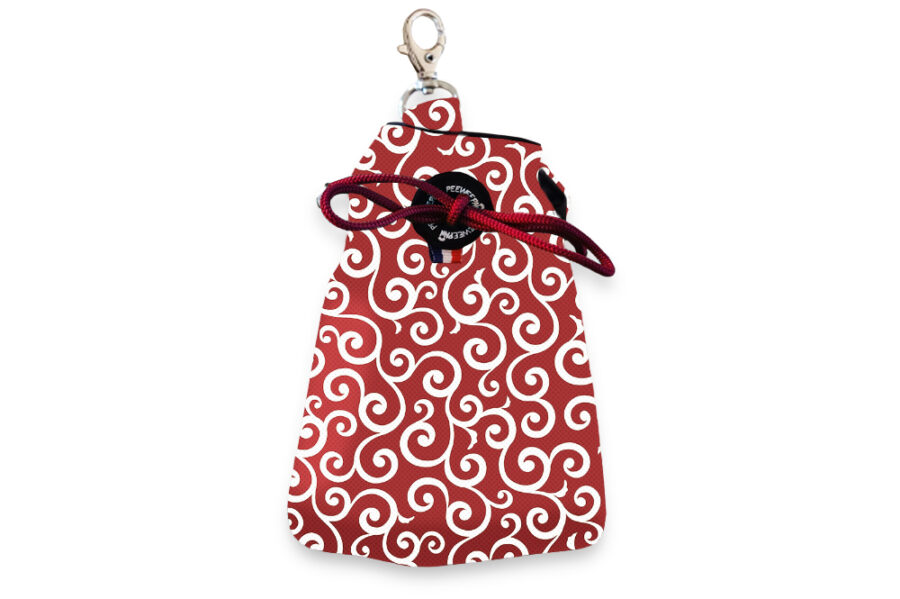 Pochette à friandises imperméable Karakusa rouge
