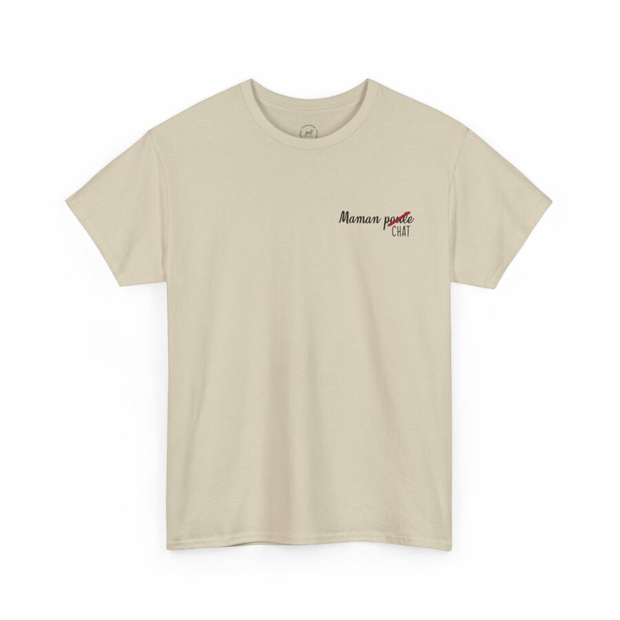 T-shirt floqué 100% coton - Maman Chat (14 coloris)