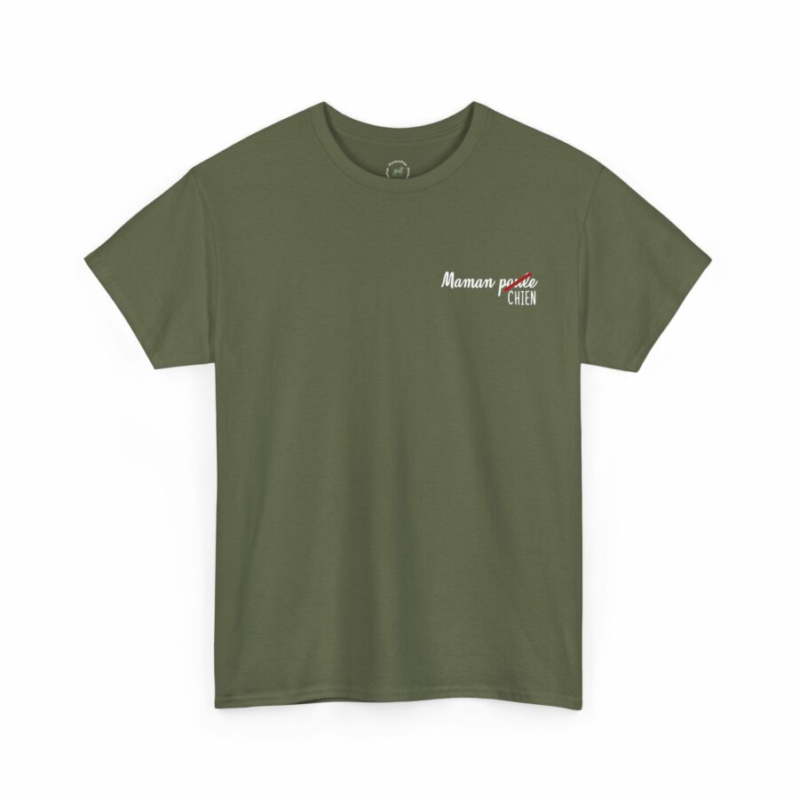 T-shirt floqué 100% coton - Maman Chien (14 coloris)