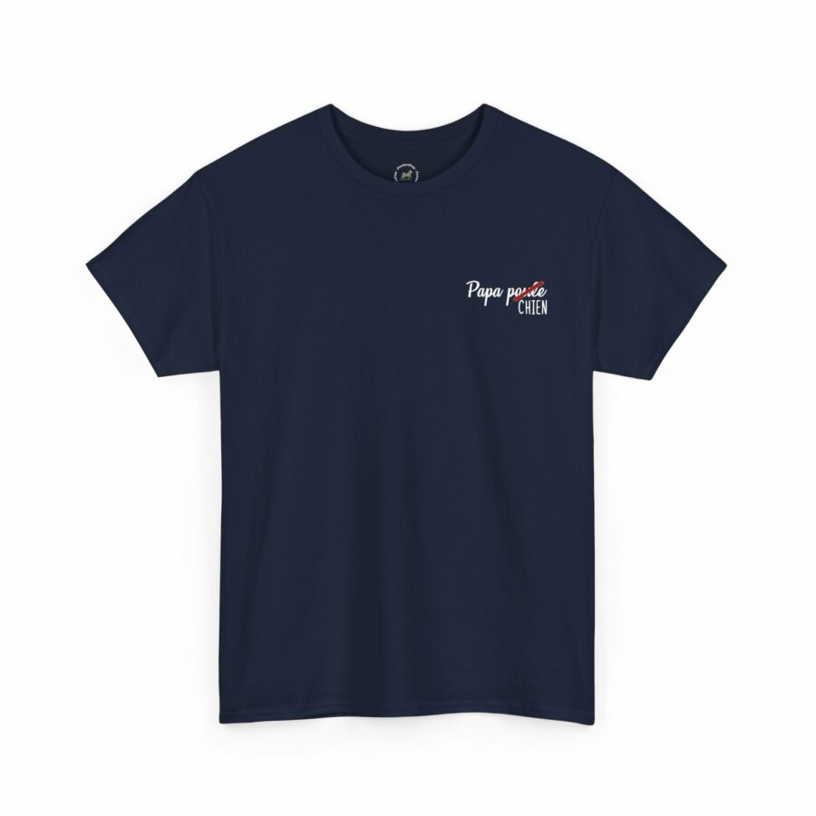 T-shirt floqué 100% coton - Papa Chien (14 coloris)